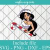 Christmas Jasmine Disney Princess SVG, Cricut Cut Files, Png christmas Disney princess svg