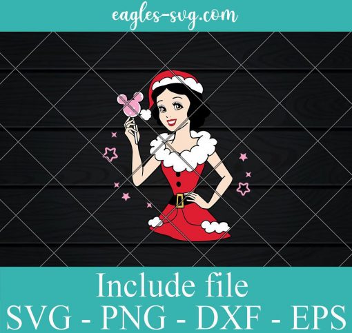 Christmas Snow White Disney Princess SVG, Cricut Cut Files, Png