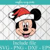 Disney Christmas Santa Mickey Head SVG, Mr Claus Mouse SVG, Cricut Cut Files, Png