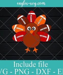 Football Turkey Balls Thanksgiving SVG, Cricut Cut Files, Png