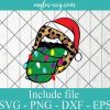Leopard Lips Christmas String Lights SVG, Cricut Cut Files, Png, Christmas T-shirt Design