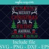 Merry Christmas You Filty Animal Svg, Funny Alone At Home Movies Svg , Png, Cricut File Silhouette Art