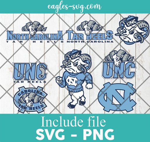 North Carolina Tar Heels Svg Bundle, UNC, NCAA, Rameses, Svg, Png, Cricut, University Sports Team Svg
