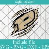 Ripped Claw Purdue Boilermakers Svg, Purdue University Svg, PU, University College Svg, png, cricut