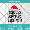 Santa's Cutest Helper Christmas SVG, Kids Christmas Svg, Png, Cricut File Silhouette Art