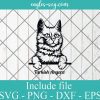 Turkish Angora Cat Peeking Svg, Animal Pet Svg, Vector Art Vinyl Sign Design, Png, Eps