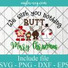 We Wish You Nothing Butt Merry Christmas Svg, Funny Christmas Gag Gift Design, Santa Butt SVG, Cricut Cut Files, Png