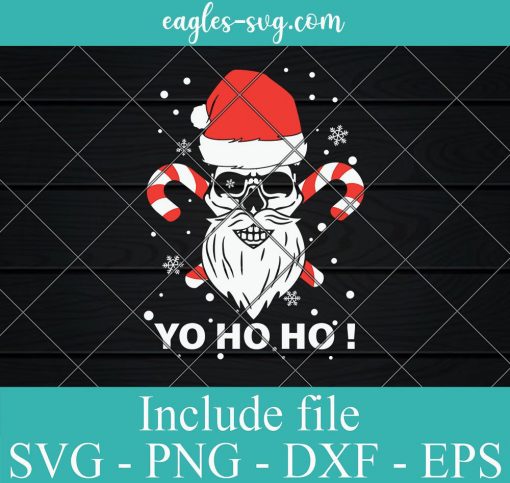 Yo Ho Ho Christmas Santa Pirate SVG, Cricut Cut Files, Png
