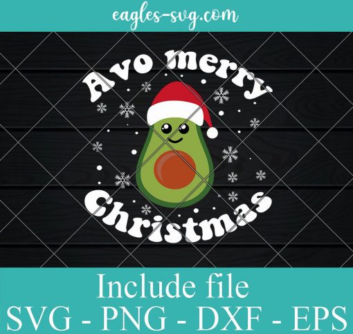 Avocado Merry Christmas Svg Avo Merry Christmas Santa Hat Svg, Png, Cricut File Silhouette Art
