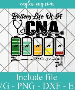 Battery Life of a CNA Svg, Png, Cricut File Silhouette Art