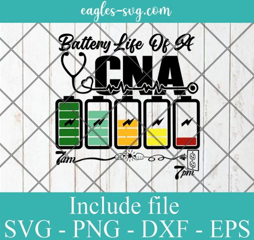 Battery Life of a CNA Svg, Png, Cricut File Silhouette Art
