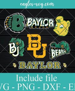 Baylor Bears football Svg Bundle, School Mascot svg, Team Logos, Clipart, Png, Cricut