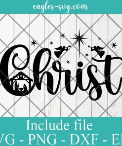 Christ Nativity scene Christmas Svg, Png, Cricut File Silhouette Art