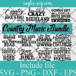 Country Music Bundle Svg, Png, Cricut File Silhouette Art