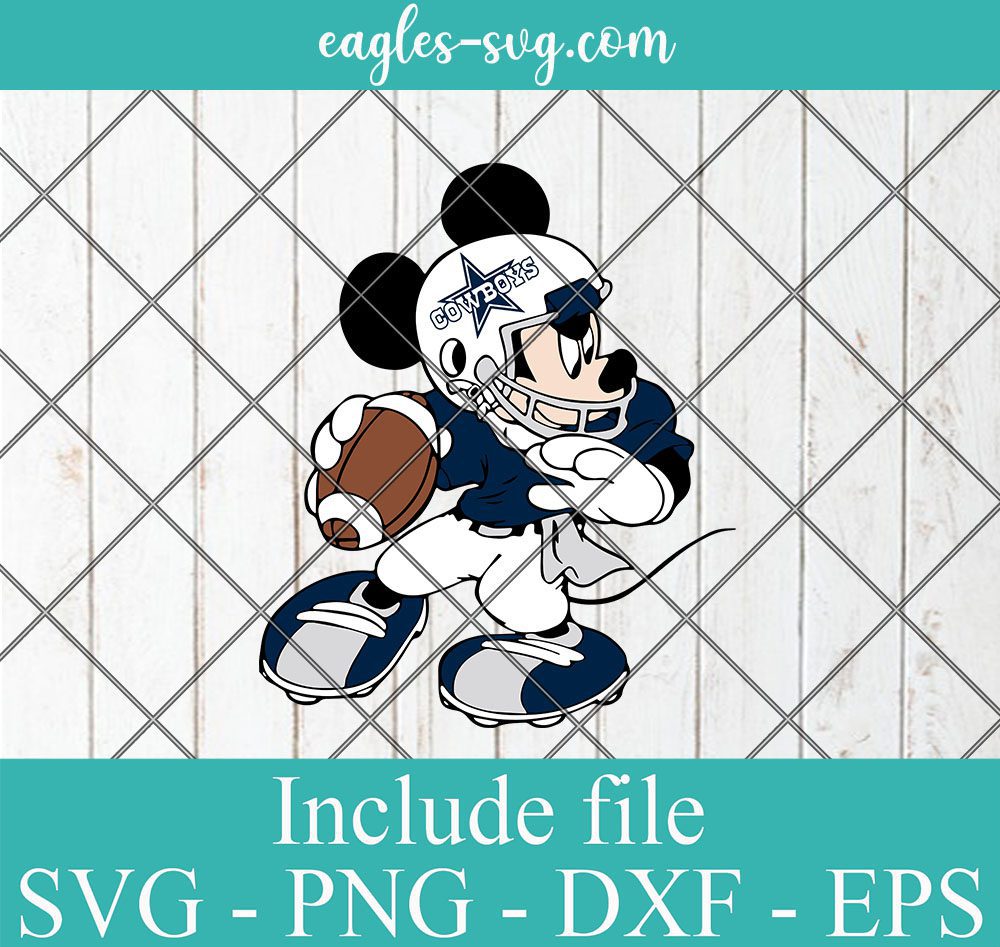 Mickey Mouse Dallas Cowboys SVG PNG file for Cricut Silhouette