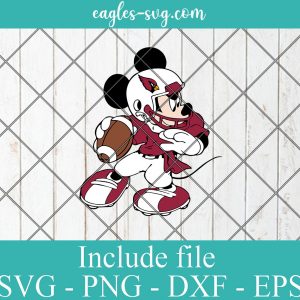 Disney Mickey Arizona Cardinals Football Svg, Png, Layered Cricut File Silhouette Art