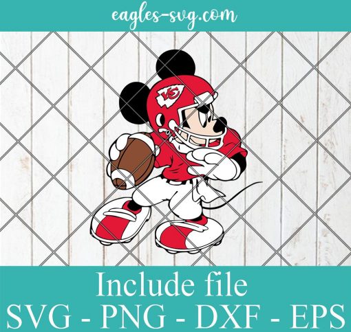 Mickey Mouse Kansas City Chiefs Svg, Png for Cricut Silhouette Art