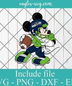 Mickey Mouse Seahawks SVG PNG file for Cricut