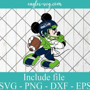 Disney Mickey Seattle Seahawks Football Svg, Png, Layered Cricut File Silhouette Art