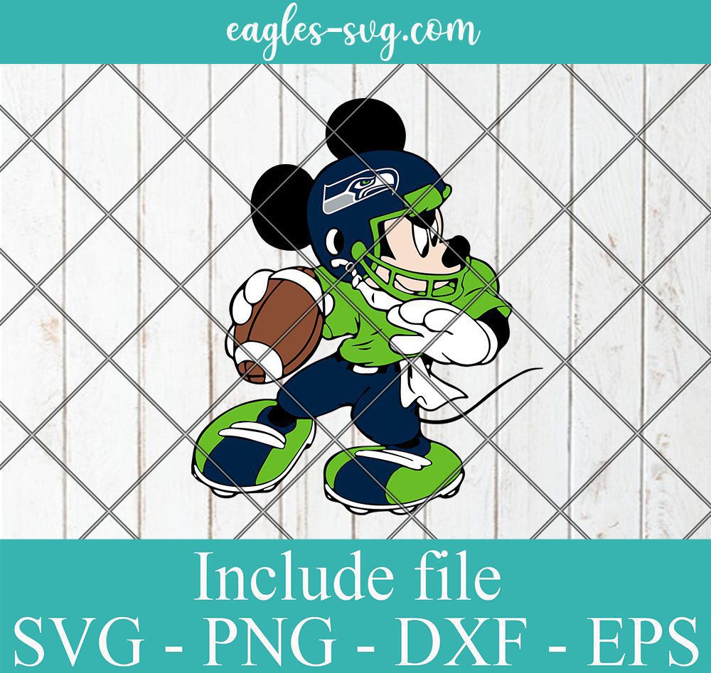 Mickey Mouse Seahawks SVG PNG file for Cricut