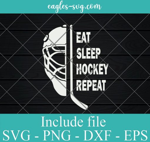 Eat Sleep Hockey Repeat Christmas Svg, Png, Cricut File Silhouette Art
