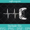 Gamer Heartbeat Funny Video Game Svg, Png, Cricut File Silhouette Art