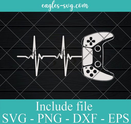 Gamer Heartbeat Funny Video Game Svg, Png, Cricut File Silhouette Art