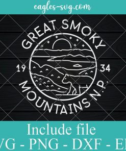 Great Smoky Mountains National Park Est 1934 Svg, Png, Cricut File Silhouette Art