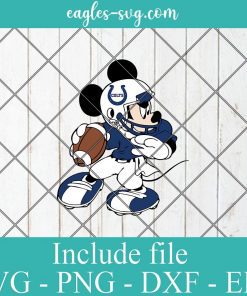 Indianapolis Colts Football Mickey Svg, Png, Layered Cricut File Silhouette Art