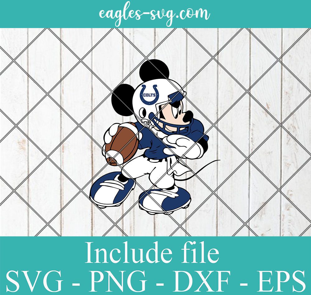 Indianapolis Colts Mickey Mouse SVG PNG Design Download