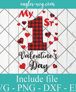 My First Valentines Day Svg, Png, Cricut File Silhouette Art
