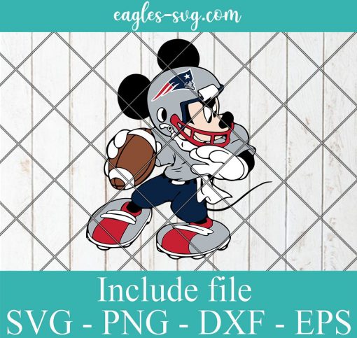 New England Patriots Football Mickey Svg, Png, Layered Cricut File Silhouette Art