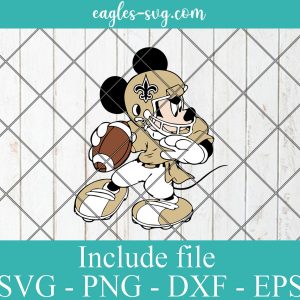 New Orleans Saints Football Mickey Svg, Png, Layered Cricut File Silhouette Art
