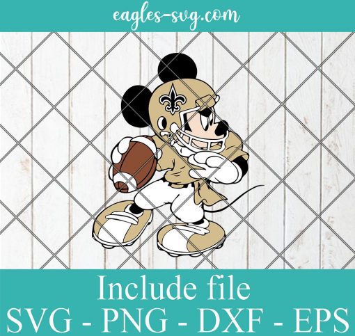 Mickey Mouse New Orleans Saints SVG PNG Design