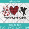 Peace Love Cupid Valentines Day Svg, Png, Cricut File Silhouette Art