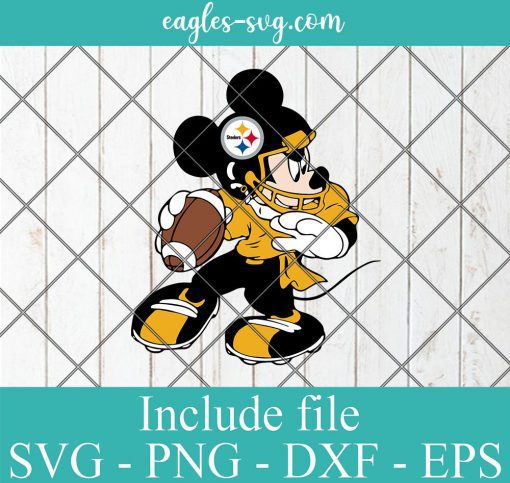 Pittsburgh Steelers Football Mickey Svg, Png, Layered Cricut File Silhouette Art