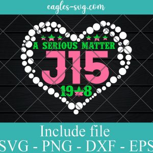 AKA Women J15 Founder's Day 1908 Pearl Heart SVG PNG Cricut Silhouette