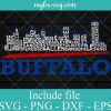 Buffalo Skyline Pro Football Names Buffalo bills 2022 season Svg, Png, Cricut File Silhouette Art
