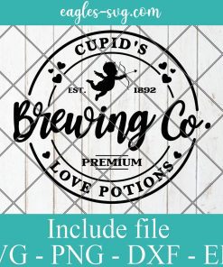 Cupid's Brewing Co Premium Love Potions Svg, Png, Cricut File Silhouette Art