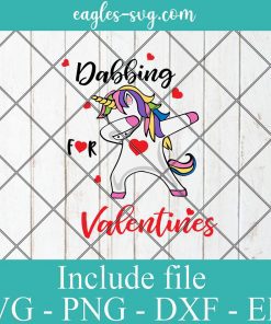 Dabbing for Valentine Unicorn Svg, Png, Cricut File Silhouette Art