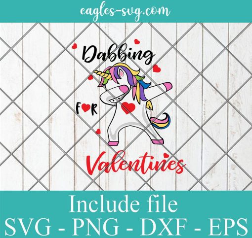 Dabbing for Valentine Unicorn Svg, Png, Cricut File Silhouette Art