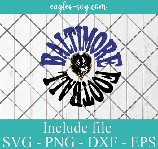Hippy Baltimore Ravens Design Svg - Vintage Style Sports Svg, Png, Cricut File Silhouette Art