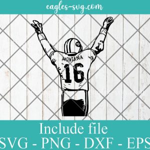 Joe Montana SVG png pdf vector files, San Francisco 49ers Players svg, cricut, clipart, cameo