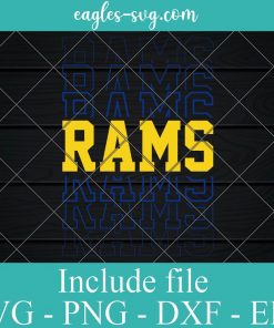 Los Angeles Rams Mirrored SVG, Love Rams svg, Rams Fan Svg, Png, Cricut File Silhouette Art