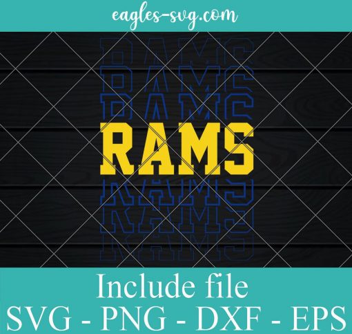 Los Angeles Rams Mirrored SVG, Love Rams svg, Rams Fan Svg, Png, Cricut File Silhouette Art