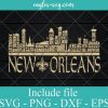 New Orleans Skyline Pro Football Names 2022 Season Svg, Png, Cricut File Silhouette Art