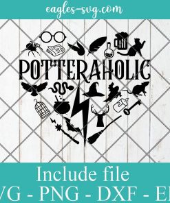 Potteraholic Harry Potter Svg, Png, Cricut File Silhouette Art