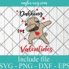 Pug Dog dabbing for Valentine Svg, Png, Cricut File Silhouette Art