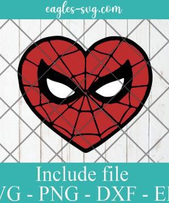 Spider-Man Heart Valentine's Day Svg, Png, Cricut File Silhouette Art