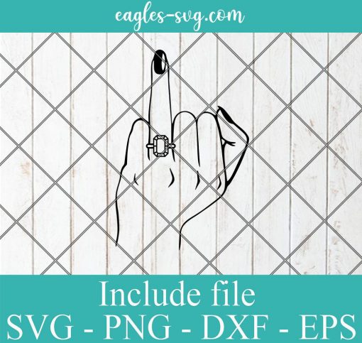 Wedding Finger Svg, Engaged Finger Svg, Png, Cricut File Silhouette Art